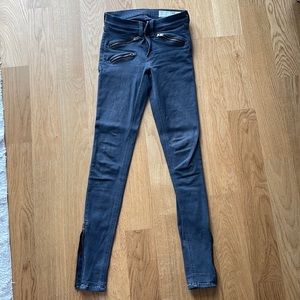 Rag and Bone skinny gray jeans in size 24